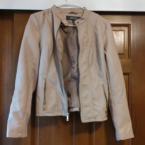 Kenneth Cole Reaction Blush Pink Faux Leather Jacket - S